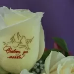 Наклейки на цветы, говорящие цветы, пленка для наклеек на цветы.