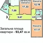 Продам 3-х комнатную квартиру Новострой сдан