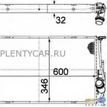 Радіатор 346 mm BMW