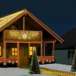 Новогоднее оформление Киев, Новогодняя иллюминация домов Киев