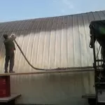 Напыление ППУ для защиты овощехранилища