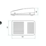 Педаль электрическая (мини) для кассовых боксов,  бормашин,  пр. оборуд.