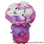 Букеты из мягких игрушек к 8 марта.Букет из игрушек на заказ к 8 марта