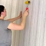 Поклейка шпалер Київ недорого,  професійно 