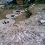 Канализация из бетонных колец. Монтаж коммуникаций.