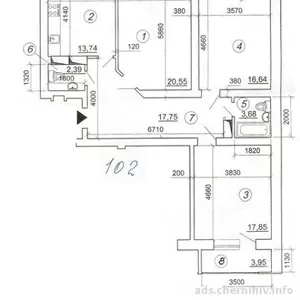 3х комнт квартира Бориспольская, 6