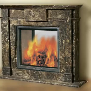 Камин из мрамора в интерьере.Киев.