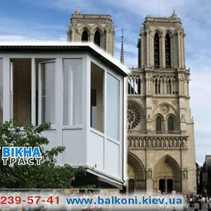 балконы с ноля, вынос балкона по подоконнику, по основанию плиты.