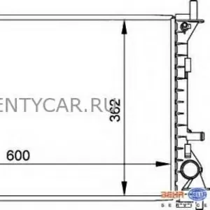 Радіатор 358 mm FORD Focus