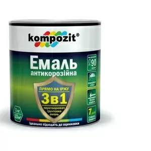 Эмаль антикоррозионная 3в1 Kompozit  10 кг