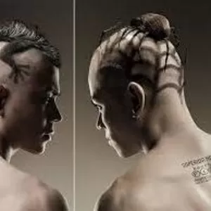 Креативная стрижка   прокраска деталей рисунка  материал= акция