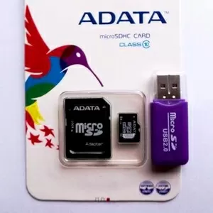 Карта памяти ADATA  microSDHC Class 10.