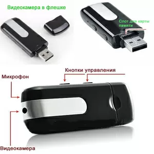 Флешка Мини DVR Цифровая видеокамера фотоаппарат с детектором движения