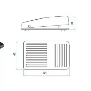 Педаль электрическая (мини) для кассовых боксов,  бормашин,  пр. оборуд.