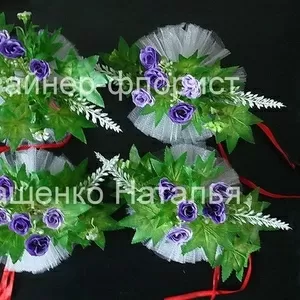 Бутоньерки на свадебное авто