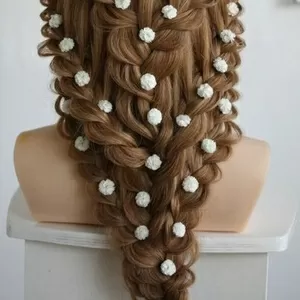 Плетения,  прически с косами и макияж торжества