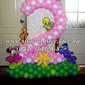 Воздушные шары на детский праздник Киев,  цифры и фигуры из шариков.
