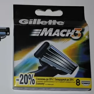 Сменные лезвия «Gillette mach 3,  mach 3 Turbo» с алмазным покрытием.  