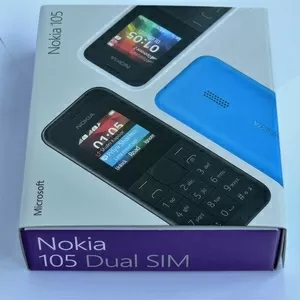 Nokia 105 Dual Sim (Black,  Cyan)