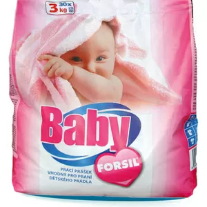 Безфосфатный стиральный порошок для детских вещей Forsil Baby (3 кг.)