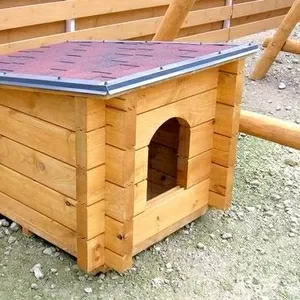 Деревянные вольеры,  будка для собак