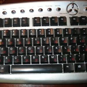 Клавиатура Delux DLK-9872 PS/2 ,  две мышки,  кабеля , переходник для пк