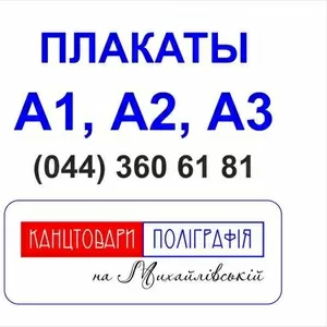 Печать плакатов А3 А2 А1,  переплет дипломов,  печать на дисках