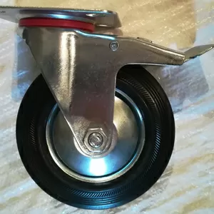 Колесо поворотное с тормозом D=100, 125, 160, 200 мм