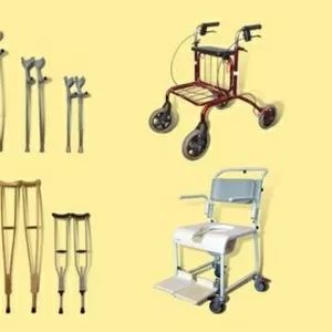 Аренда - прокат костылей,  ходунков,  инвалидных колясок и каталок.
