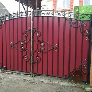 Распашные  металлические ворота. Откатные ворота  