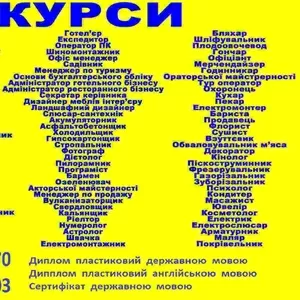 Курси тату,  маркетинга,  логістикі,  корекція брів,  вій,  піццеолі,  тесля