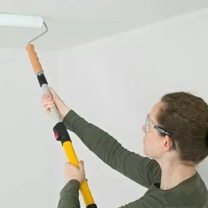 Покраска потолка стен Поклейка обоев