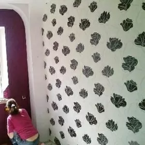 Поклейка флізелінових,  вінілових шпалер 