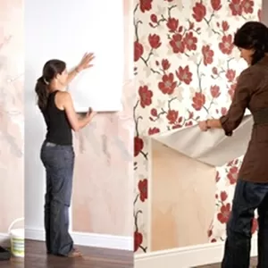 Малярні роботи Київ Поклейка шпалер 