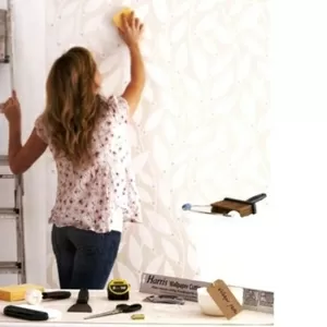 Поклейка обоев цена Киев 