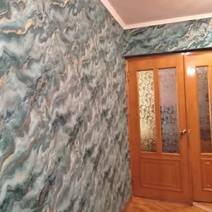 Поклейка шпалер Фарбування стелі стін 