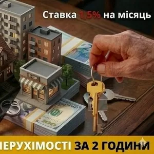 Кошти для бізнесу під заставу офісу,  магазину або складу.