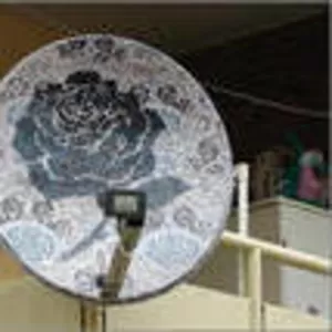 Установка спутникового телевидения.