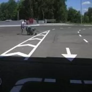 Нанесение дорожной разметки