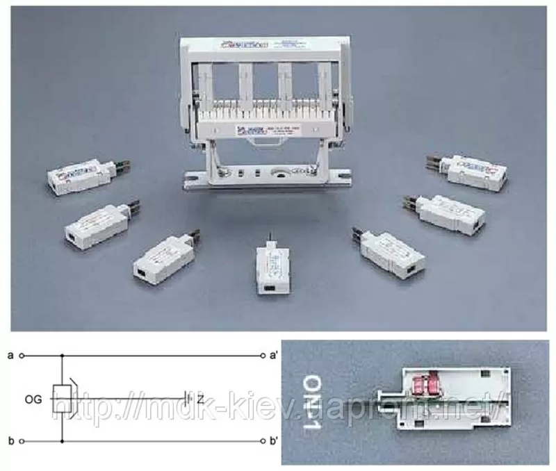 Одиночная защита по напряжению (грозозащита) ON-1 для плинтов AGMAR