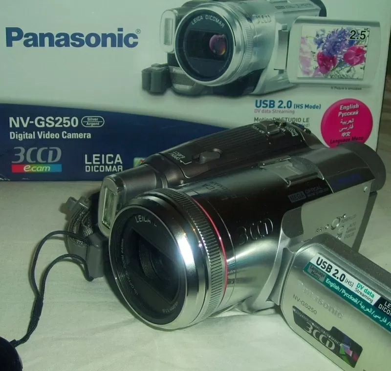 Продам видеокамеру Panasonic NV-GS250 Б/У В хорошем состоянии  2