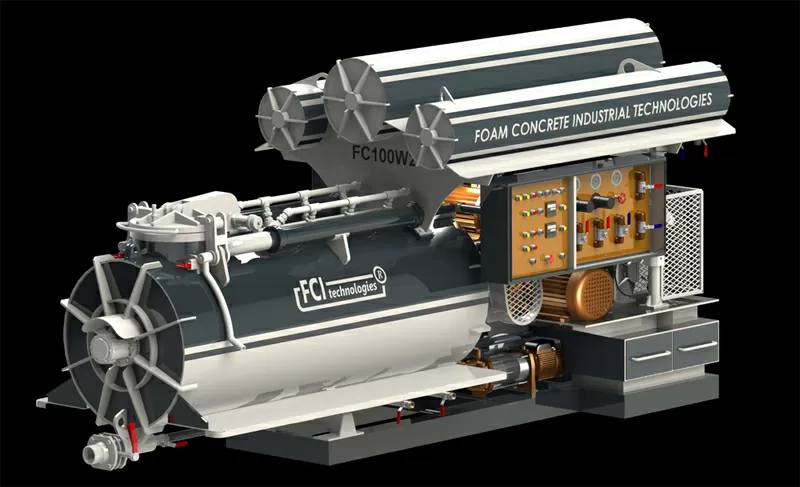 Пенобетон. Оборудование. Мобильный строительный комплекс FC100W2