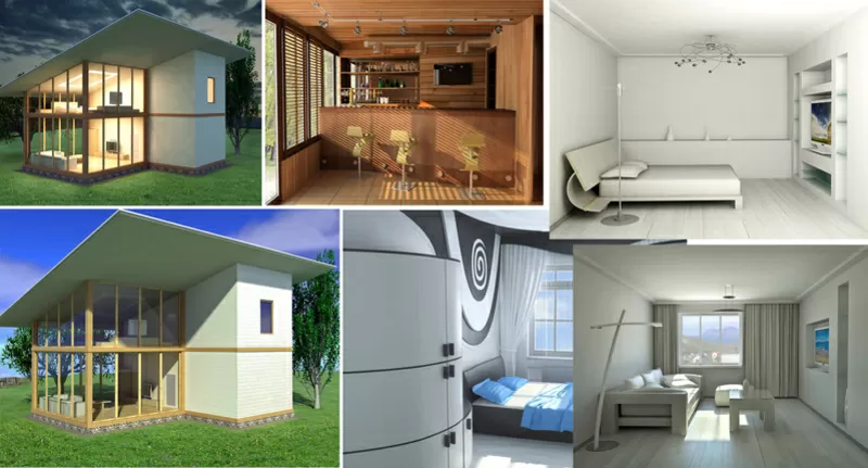 Дизайн интерьеров,  дизайн печатной продукции,  3d визуализация 2