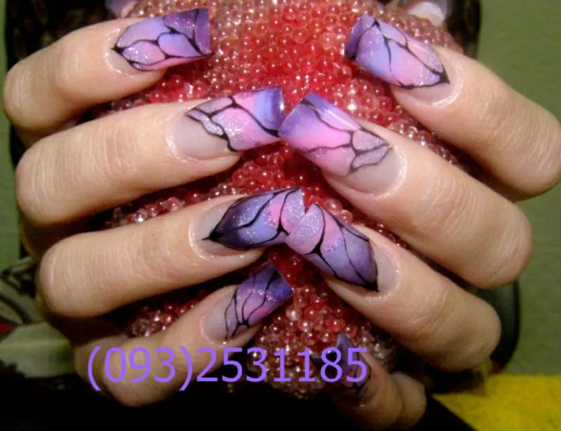 Наращивание ногтей Киев. Дизайн ногтей фото. 3