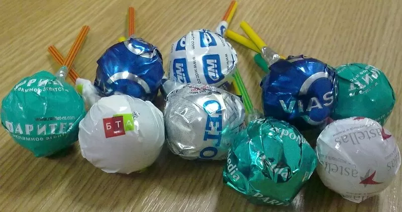 Брендированные конфеты, леденцы