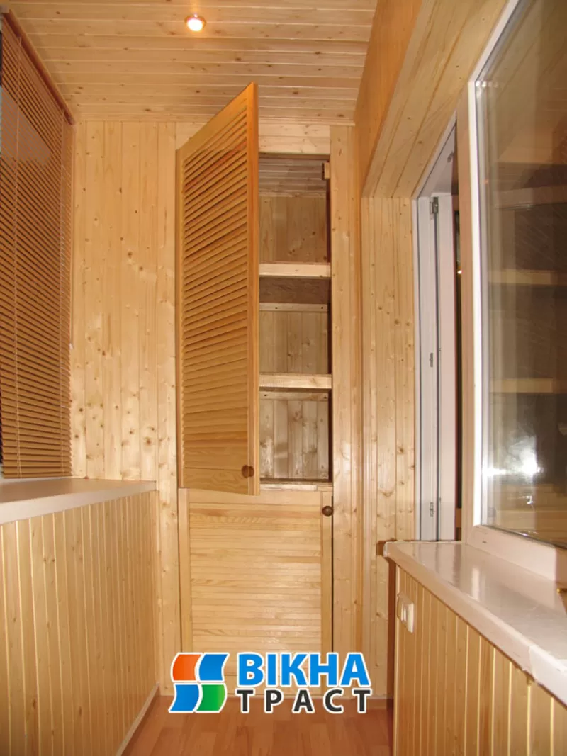 балконы под ключ, французкие балконы, обшивка натуральным материалом 8