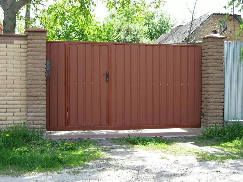 Заборы,  ограждения бетонные,  профильные,  каменные,  сетка-рабица,  воро  5