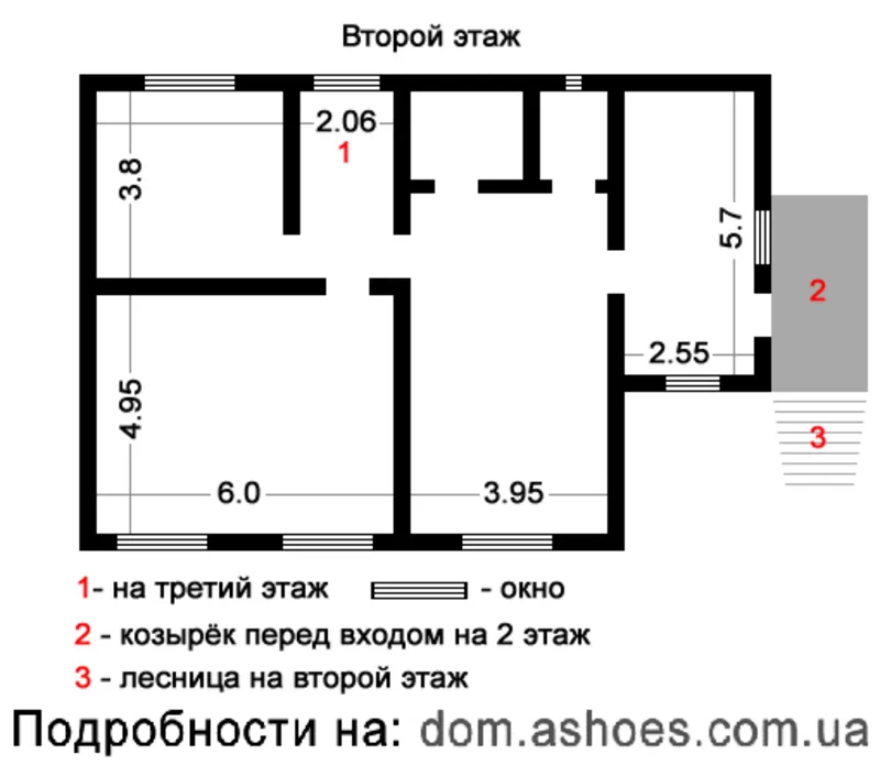 Недостроенный дом. 3 этажа. площадь 300 кв. м. 6