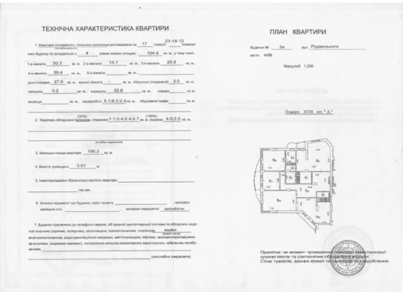 Продажа 4х комнатной S 195 м2,  новострой 