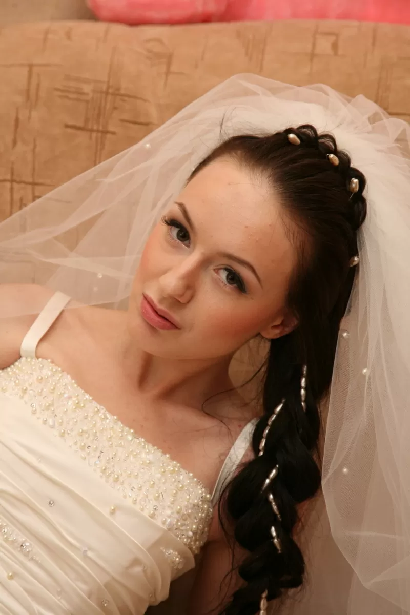 свадебные прически макияж 14